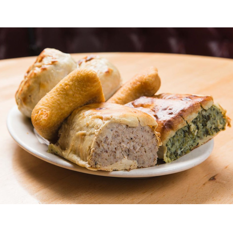 Knish Sampler (3 ea. Round Potato, Spinach, and Kasha) for