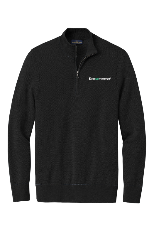 Brooks Brothers Washable Merino Birdseye 1/4-Zip Sweater for