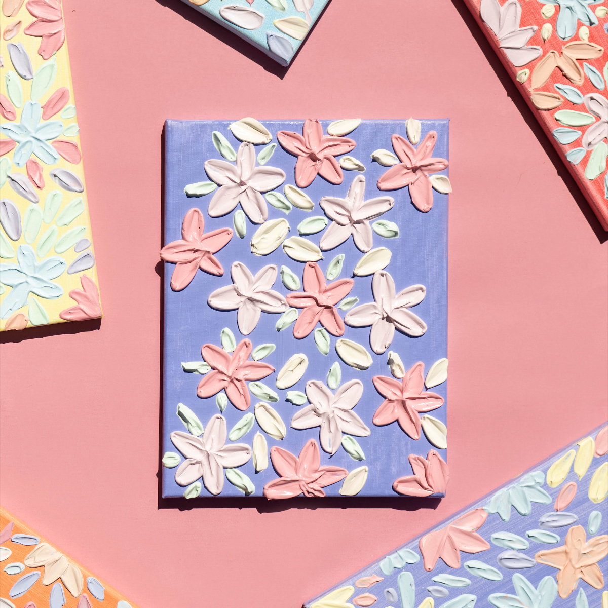 Textured Floral Art Kit for