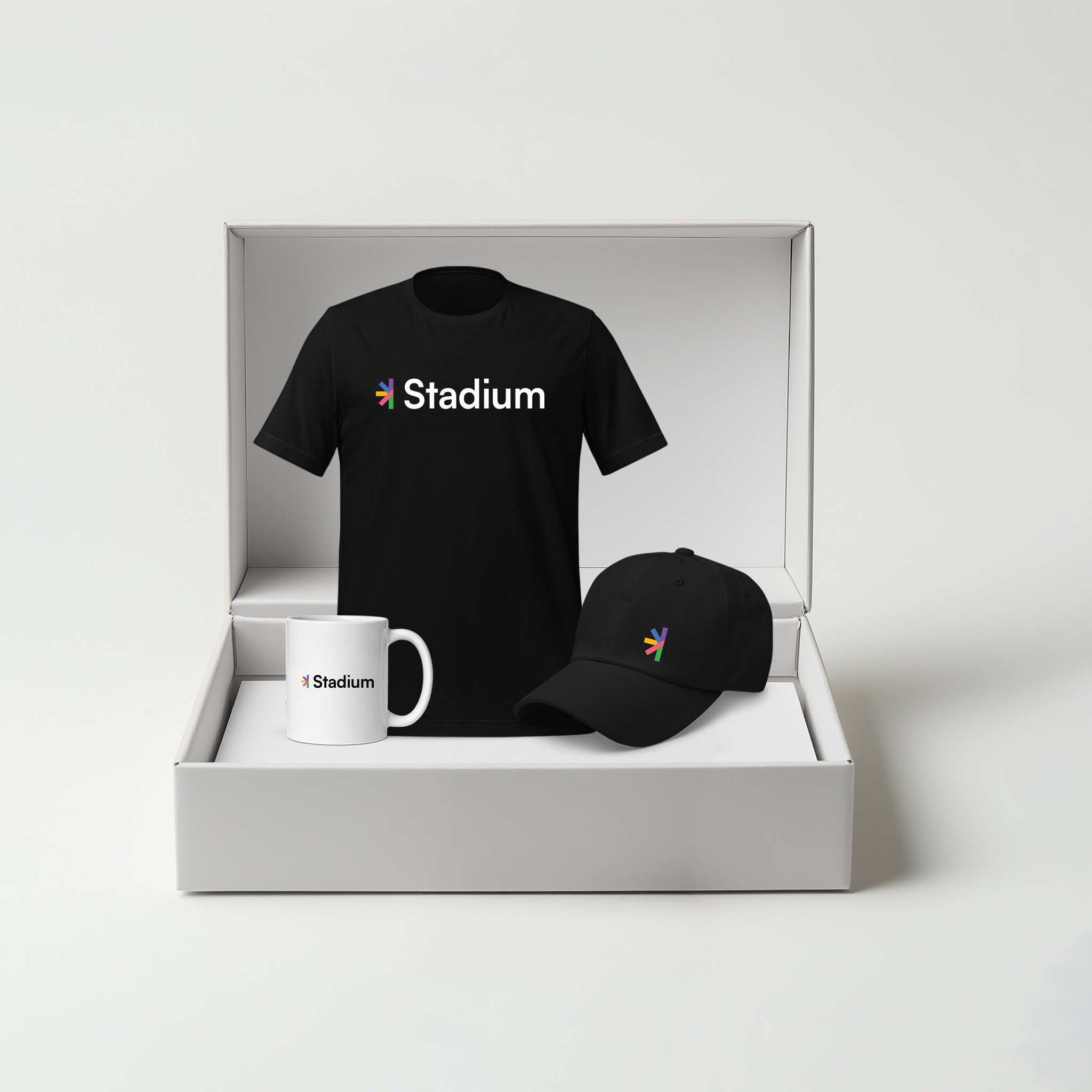Black Shirt / Black Cap/ White Mug
