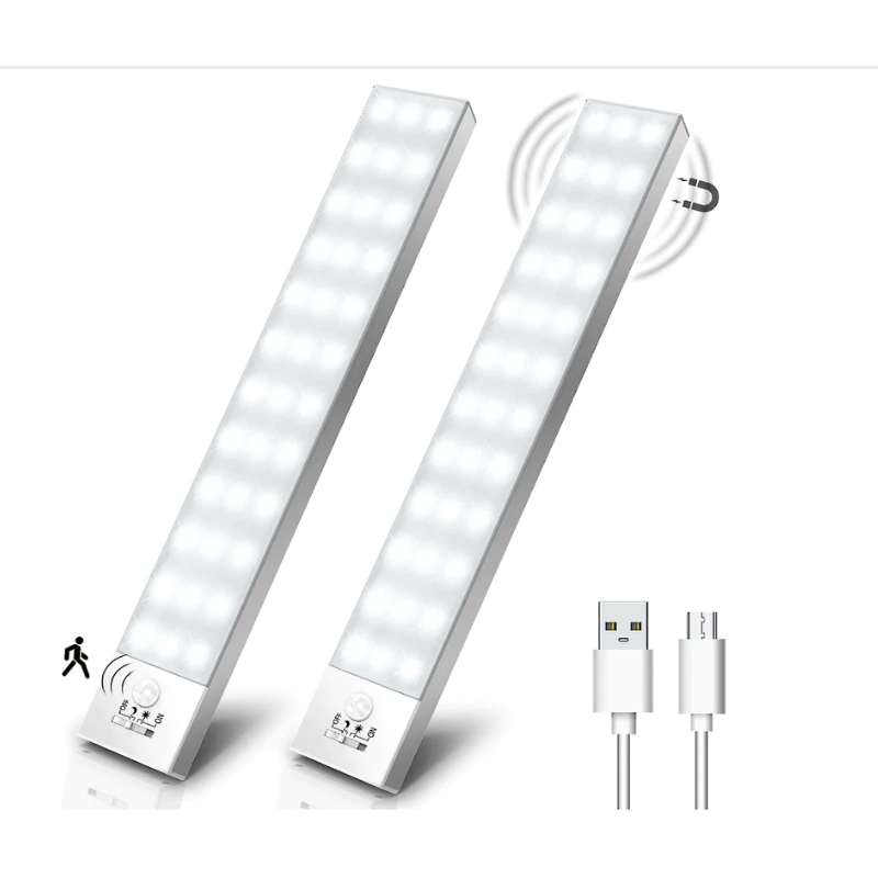 LED Cabinet Lamp, Rechargeable with Motion Sensor 2 Packs  for