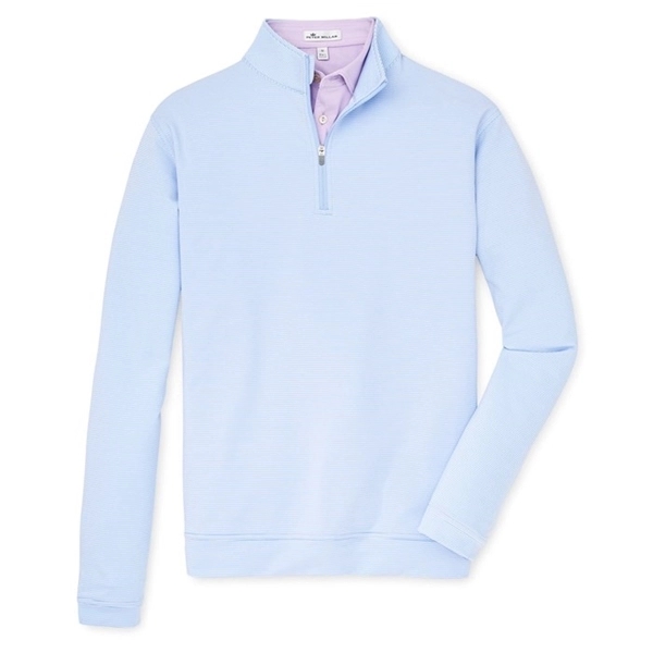 Peter Millar Men's Perth Mini-Stripe Stretch Loop 1/4 Zip for