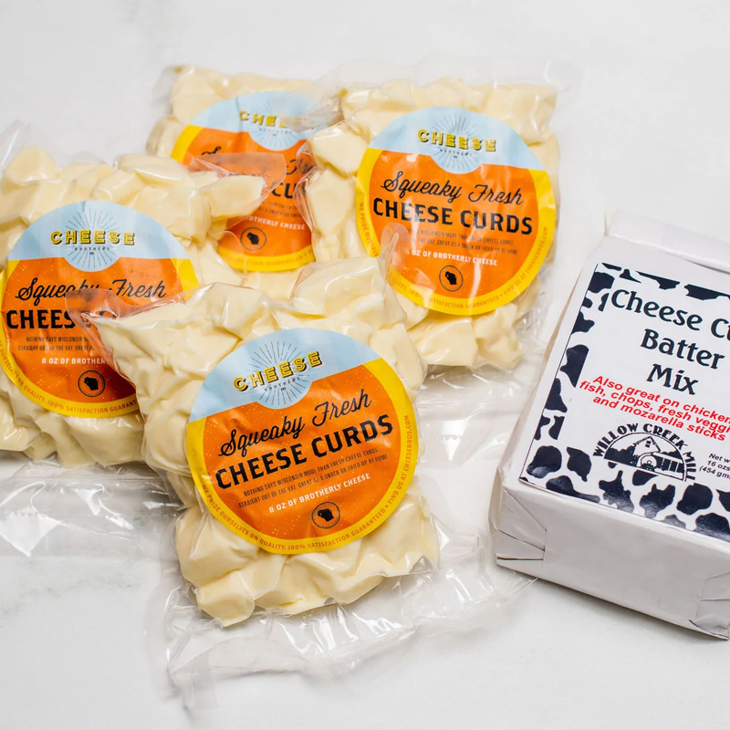 Wisconsin Cheese Curds and Batter Mix Combo Pack for